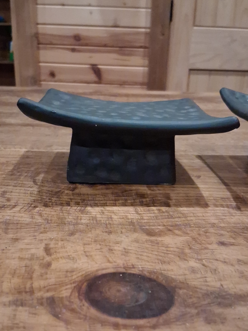 Brown Ceramic Display Stand or Candle Stand